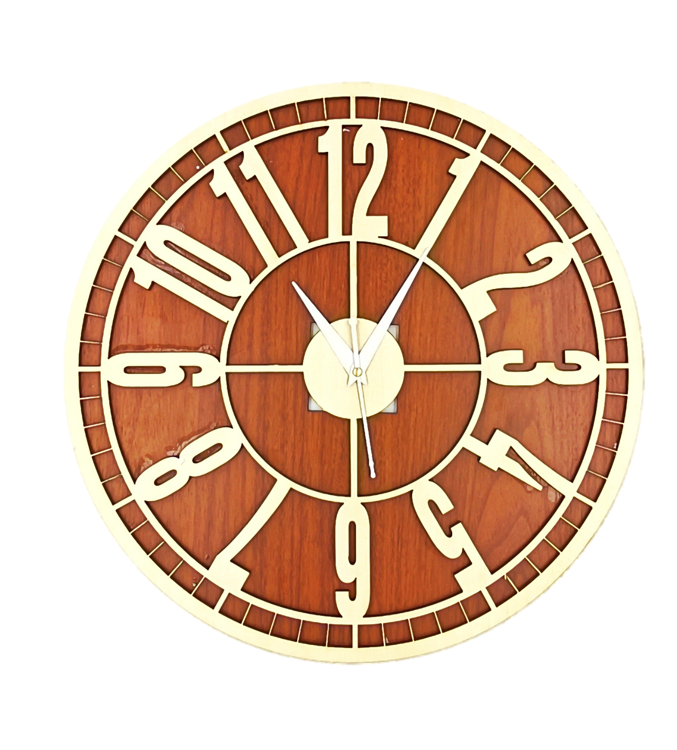 Wooden Silent Non-Ticking Wall Clock for Home Stylish Latest Designer Wall Clock for Home Living Room Bedroom Office Hall - Image 2